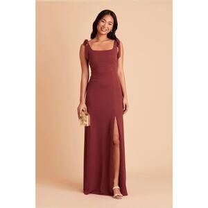 1462NWT Birdy Grey Alex Convertible Crepe Bridesmaid Dress Rose wood Size XS